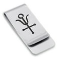 thumbnail image 1 of Stainless Steel Antimony Alchemy Symbol Classic Slim Money Clip Credit Card Holder, 1 of 2