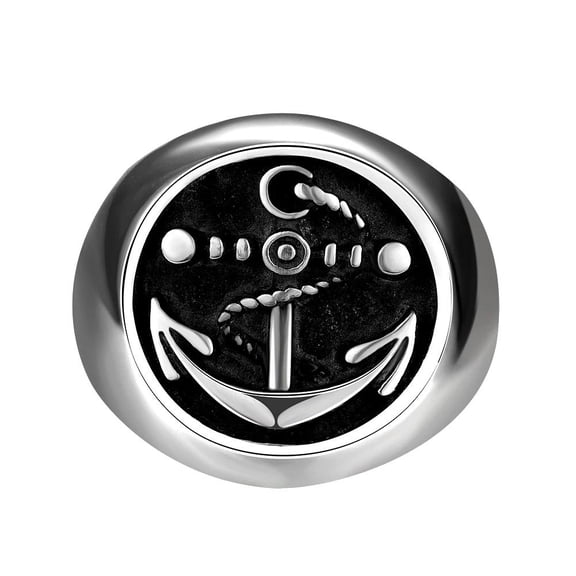 Stainless Steel Antique Gothic Biker Tribal Ring Black Men'S Unisex B225
