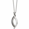 thumbnail image 1 of Stainless Steel Antiqued And Polished Black/Clear Cz With 2In Ext Necklace Made In China -Jewelry By Sweet Pea, 1 of 8