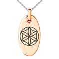 thumbnail image 1 of Stainless Steel Aphrodite Greek Goddess of Love Engraved Small Oval Charm Pendant Necklace, 1 of 1