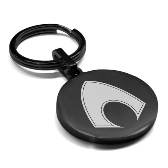 Stainless Steel Aquaman Round Medallion Keychain Circle Ring
