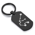 thumbnail image 1 of Stainless Steel Aquarius (Water Bearer) Astrology Constellation Dog Tag Keychain Circle Ring, 1 of 2