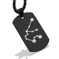 thumbnail image 1 of Stainless Steel Aquarius (Water Bearer) Astrology Constellation Dog Tag Pendant Necklace, 1 of 3