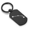 thumbnail image 1 of Stainless Steel Aries (Ram) Astrology Constellation Dog Tag Keychain Circle Ring, 1 of 2