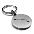 thumbnail image 1 of Stainless Steel Aries (Ram) Astrology Constellation Round Medallion Keychain Circle Ring, 1 of 2