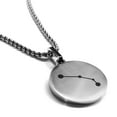 thumbnail image 1 of Stainless Steel Aries (Ram) Astrology Constellation Round Medallion Pendant Necklace, 1 of 3
