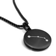 thumbnail image 1 of Stainless Steel Aries (Ram) Astrology Constellation Round Medallion Pendant Necklace, 1 of 3