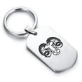 thumbnail image 1 of Stainless Steel Aries Zodiac (Ram) Dog Tag Keychain Circle Ring, 1 of 2