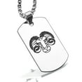 thumbnail image 1 of Stainless Steel Aries Zodiac (Ram) Dog Tag Pendant Necklace, 1 of 3
