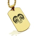 thumbnail image 1 of Stainless Steel Aries Zodiac (Ram) Dog Tag Pendant Necklace, 1 of 3