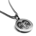 thumbnail image 1 of Stainless Steel Aries Zodiac (Ram) Round Medallion Pendant Necklace, 1 of 3