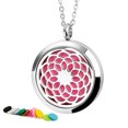 thumbnail image 1 of Stainless Steel Aromatherapy Aromatherapy Essential Oil Diffuser Necklace Sunflower Locket Pendant with 10 Replacement Felts, 1 of 9
