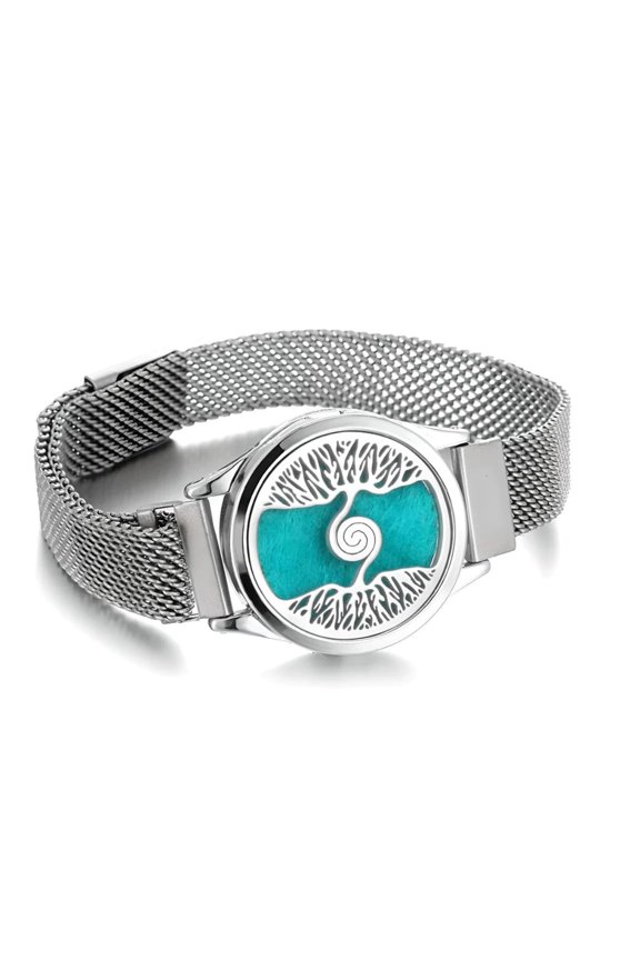 Unisex Aromatherapy Diffuser Bracelet Adjustable Titanium Steel Bangle Fashion Jewelry 27mm Diameter Perfume Bracelet