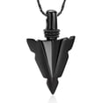 thumbnail image 1 of Stainless Steel Arrowheand Cremation Urn Pendant Necklace Necklace for Cremation Ashes Urn Lockets for Ashes of Loved One Memorial Jewelry, 1 of 7