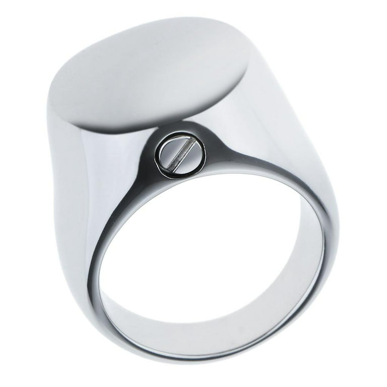 SILVER MEN'S LAD CREMATION RING FOR CREMATED ASHES
