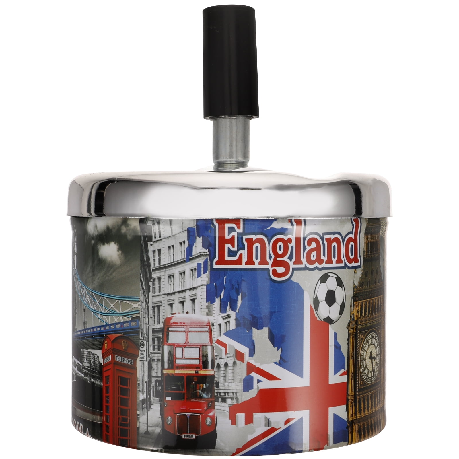 Stainless Steel Ashtray Uk Souvenirs Gifts Desktop Cigarette Metal