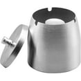 thumbnail image 1 of Stainless Steel Ashtray with Lid for Cigarettes Windproof and Rainproof Ashtray, 1 of 9