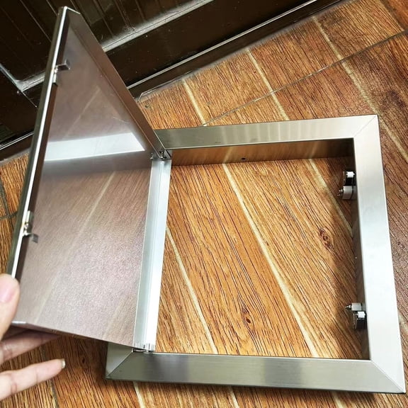 Stainless Steel Attic Access Panel 6x6 8x8 10x10 12x12 14x14 16x16 in, Pop in Wall Ceiling Access Door, Electrical Plumbing Wall Hole Cover Plate Metal(12x12in)