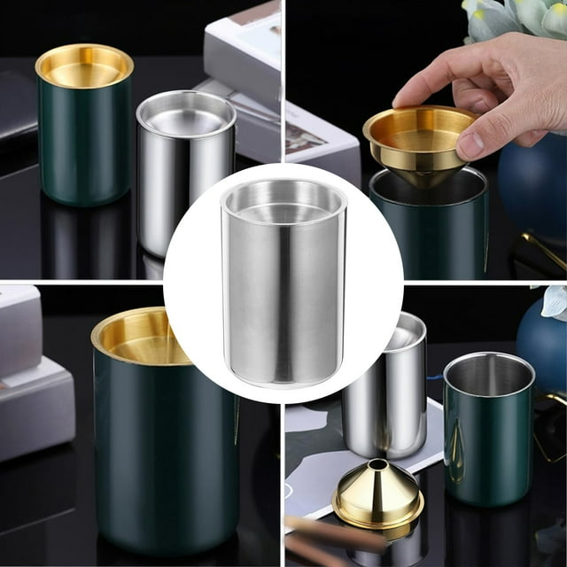 Stainless Steel Auto Ashtrays with Lid Car Ashtray Smell Proof Portable