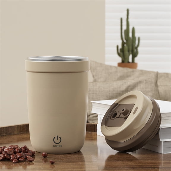 Stainless Steel Automatic Mixing Cup - USB Rechargeable Portable 400ml Self-Stirring Coffee Cup with One-Button Control, Magnetic Mixing for Office, Travel, and Outdoor Use