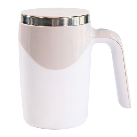 Stainless Steel Automatic Stirring Coffee Mug, 400ml, Type-C Rechargeable, Insulated, One-Touch Operation