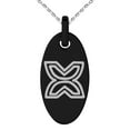 thumbnail image 1 of Tioneer Stainless Steel Aztec Freedom Rune Engraved Small Oval Charm Pendant Necklace, 1 of 1