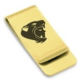 thumbnail image 1 of Stainless Steel Aztec Jaguar Warrior Champion Classic Slim Money Clip Credit Card Holder, 1 of 2