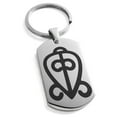 thumbnail image 1 of Stainless Steel Aztec Power of Love Rune Engraved Dog Tag Keychain Keyring, 1 of 1