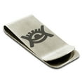 thumbnail image 1 of Stainless Steel Aztec Universe Rune Engraved Money Clip Credit Card Holder, 1 of 1