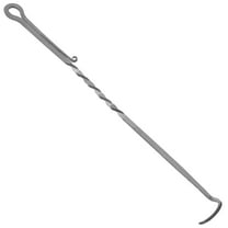 Stainless Steel BBQ Flipper Turner Heat Resistant Meat Hook, Easy to Use for Grilling Meat & Steaks Silver