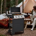 thumbnail image 1 of Stainless Steel BBQ Propane Gas Grill 3 Burners, Side Burner & Thermometer 25,650 BTU Output, 1 of 14