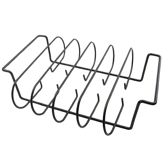 Stainless Steel BBQ Rib Rack Rib Holder with 6 Slot Design for BBQ Grill Outdoor Cooking