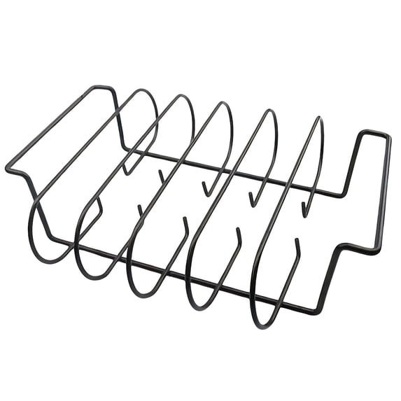 Stainless Steel BBQ Rib Rack Rib Holder with 6 Slot Design for BBQ Grill Outdoor Cooking