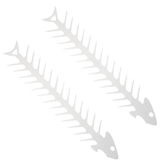 Stainless Steel BBQ Skewers Fishbone Pattern for Meat and Vegetable Grilling Designed for Heat Distribution and Dishwasher Use