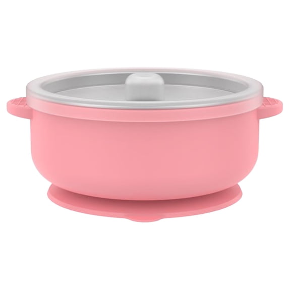 Stainless Steel Baby Bowls with Suction, 2-in-1 Toddler Feeding Set SUS304 Non-Toxic | Unbreakable & Anti-Scald | Super Strong Suction Base | Dishwasher Safe | Perfect Baby Gift
