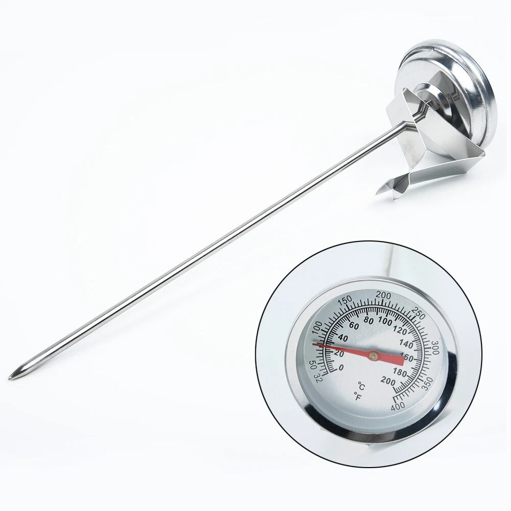 Stainless Steel Back Pizza Grill Oven Thermometer 200??C For Baking Tools Silver