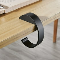 Stainless Steel Backpack Hook, Student Desk Side Hanger, White Black, 3.94x1.89x1.18in, Detachable & Strong Load-Bearing