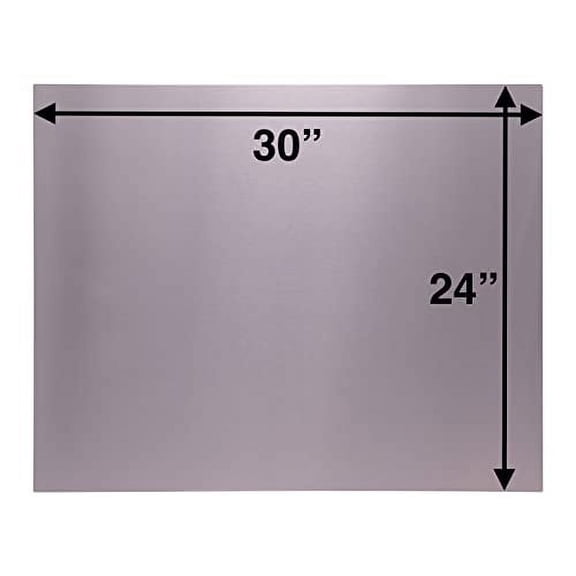 Stainless Steel Backsplash, 30 X 24, Flat Panel