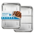thumbnail image 1 of Stainless Steel Bakeware Set 2 Count 9.2 x 7 x 1 Inch Oven Use, 1 of 7