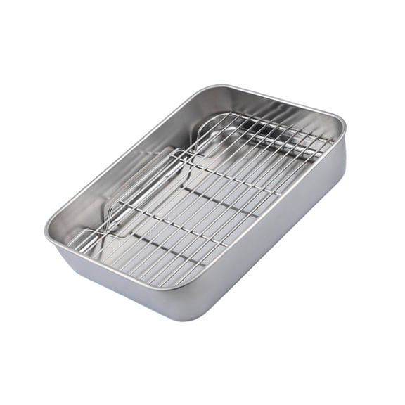 Stainless Steel Baking Pan And Cooling Rack Set For Great Heat Distribution Control