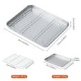 Stainless Steel Baking Pan Tray With Wire Rack Cake Baking BBQ Pan Tray