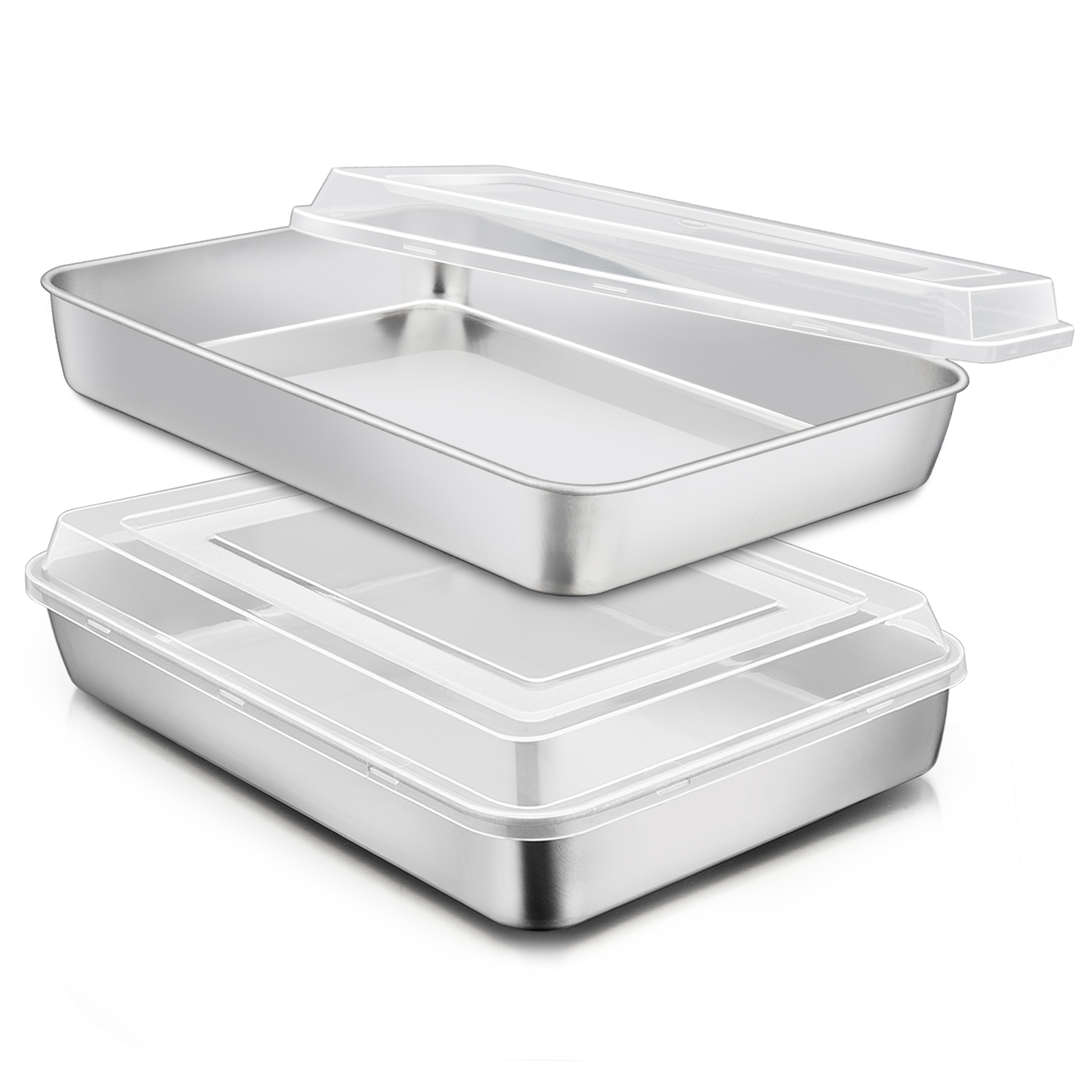 Mainstays 9" x 13" Nonstick Steel Cake Pan with Plastic Lid