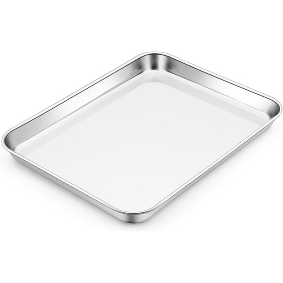 Stainless Steel Baking Pans,15.75x11.8In Oven Tray,Non Toxic Cookie Pan,Easy Clean,Heavy Duty Tray,Stainless Steel Baking Pan