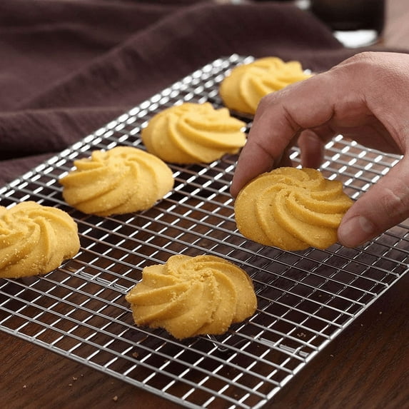 Stainless Steel Baking Rack Cooling Rack for Cooking Baking Size 9.8" x 7.5" x 0.6" for Cookies, Bread, Cakes, Oven Cooking