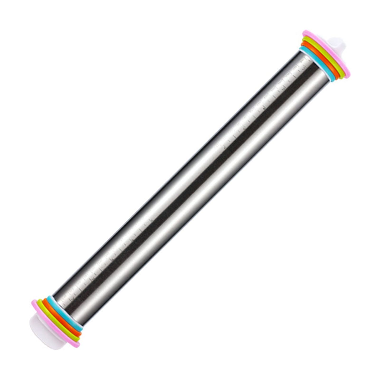 Stainless Steel Baking Rolling Pin for Pizzas Cookie Noodles Dumplings Adjustable Thickness Kitchen Dough Roller