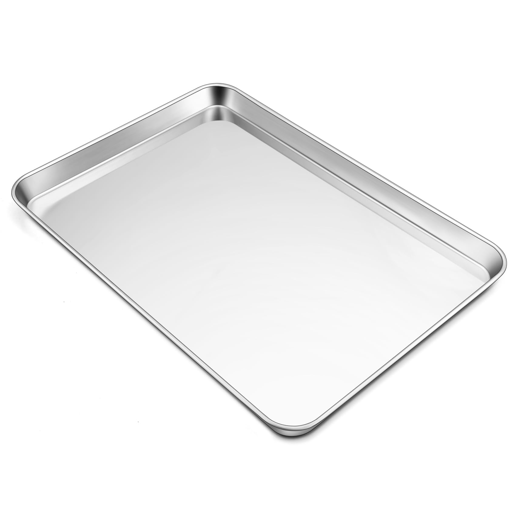 Stainless Steel Baking Sheet  20'' X 14'' Large Pan Bakeware Set Cookie Sheets For Roasting Cooking Non Mirror Finish & Dishwasher Safe