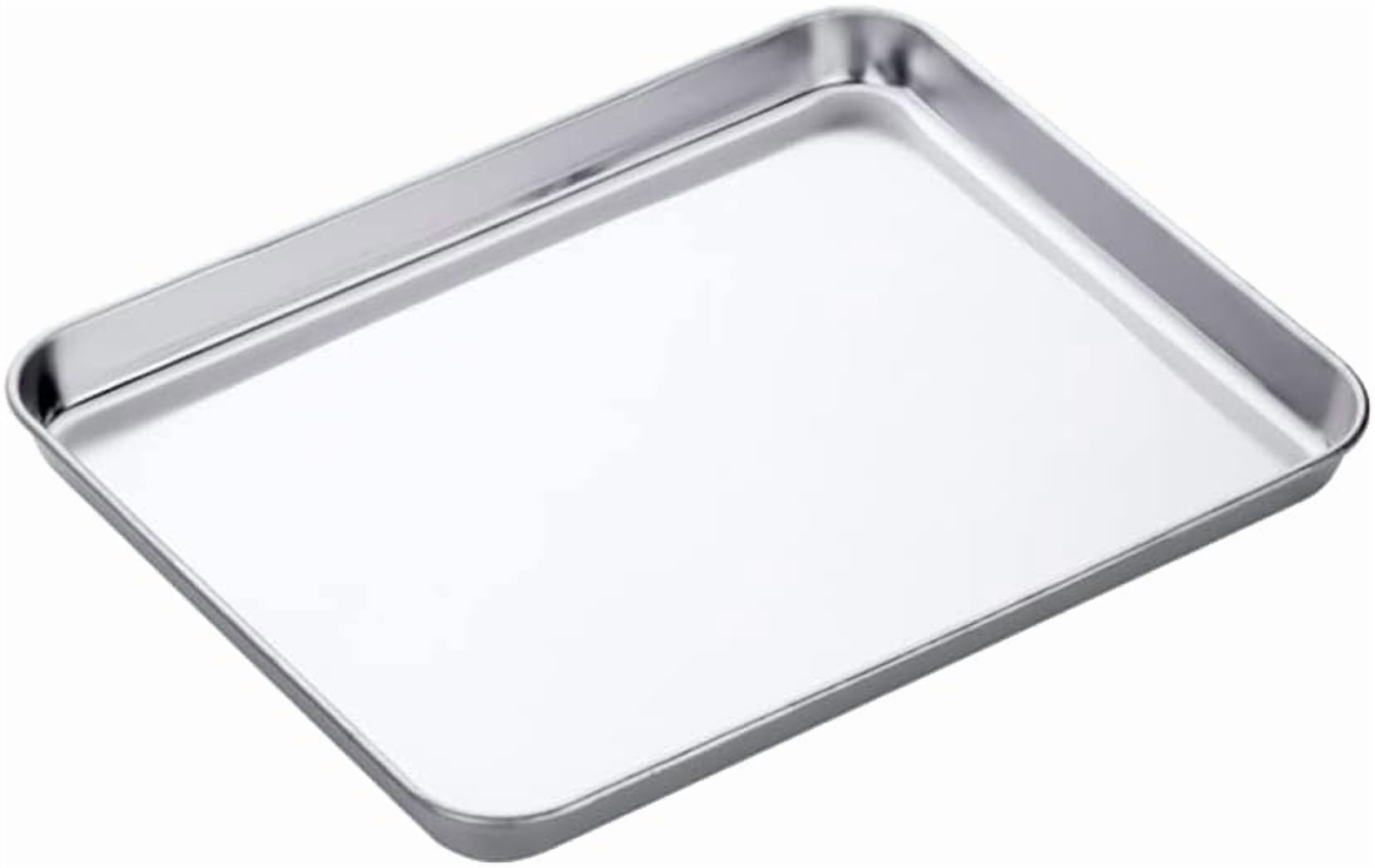 Stainless Steel Baking Sheets: Nonstick Rectangular Cake Pan for Oven Cooking