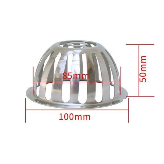 Stainless Steel Balcony Drainage Roof Round Floor Drain Cover Rain Pipe Cap New