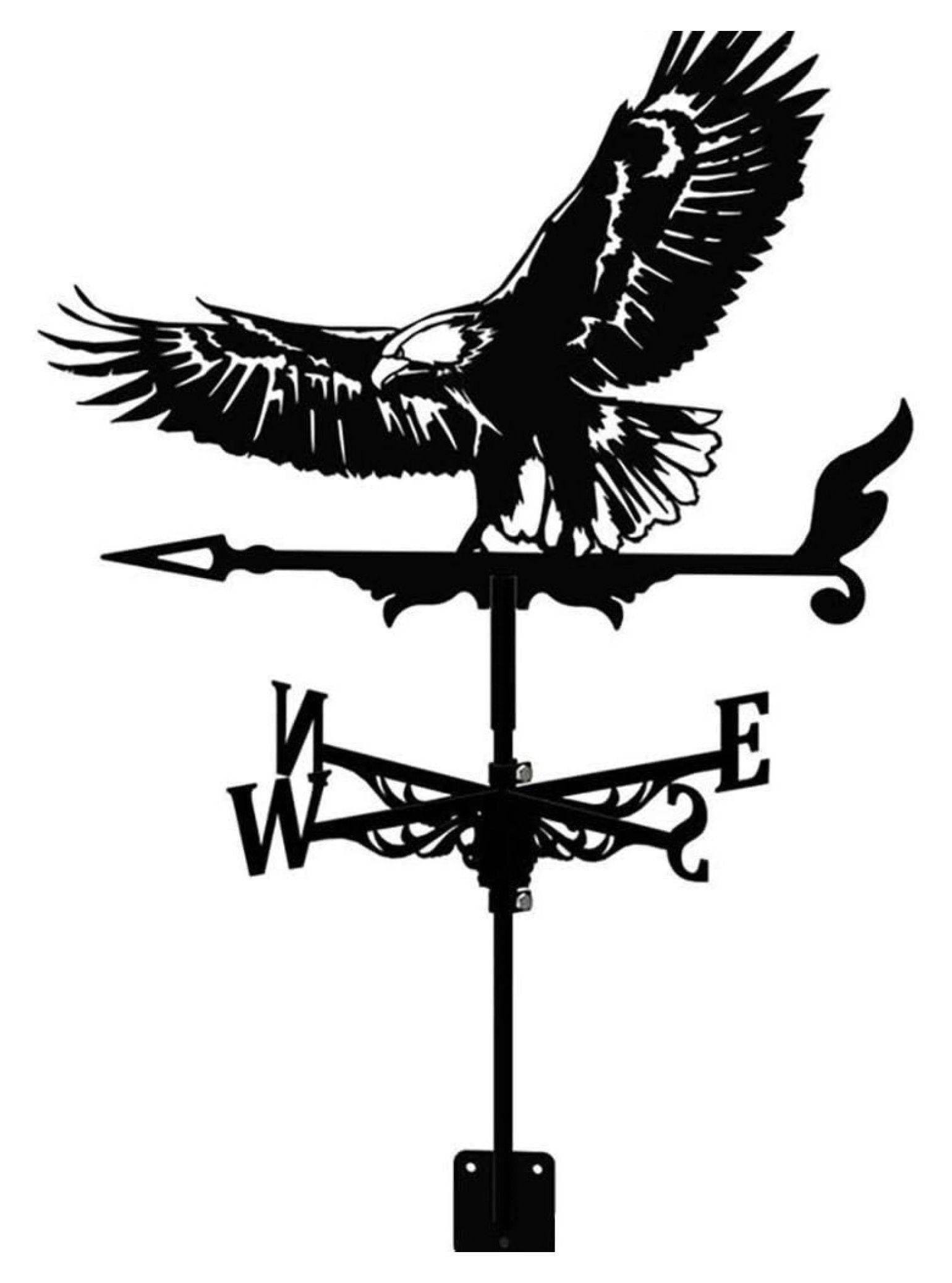 Stainless Steel Bald Eagle Weathervane, 50 * 35CM Garden Stake Weather