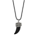thumbnail image 1 of Stainless Steel Ball Beaded Necklace with Pendants Chain Chisel Antiqued and Polished Black IP-plated Claw Pendant on a 20 inch 14.81 mm, 1 of 4